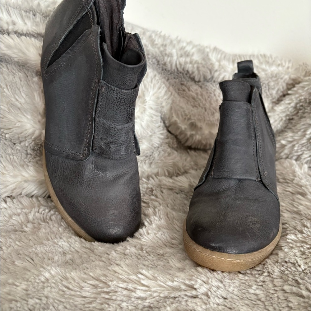 Miz Mooz wedge ankle boots navy blue grey🎉